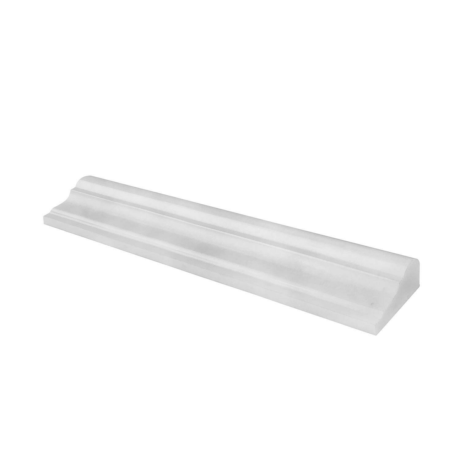 Thassos White Marble Honed F-5 Chair Rail / Crown Molding Trim-American Tile Depot