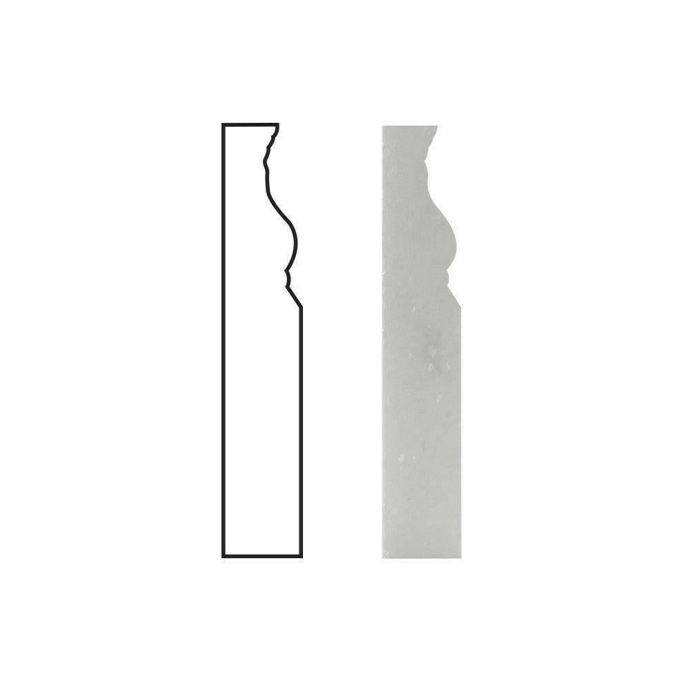 Thassos White Marble Polished Baseboard Trim Molding - American Tile Depot