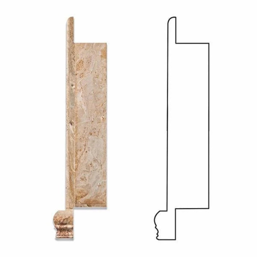 Valencia Travertine Hand-Made Custom Shampoo Niche / Shelf - LARGE - Honed - American Tile Depot