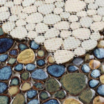 Venus Night Olive Pebble Porcelain Mosaic Tile-American Tile Depot
