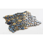 Venus Night Olive Pebble Porcelain Mosaic Tile-American Tile Depot
