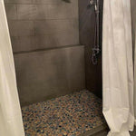 Venus Night Olive Pebble Porcelain Mosaic Tile-American Tile Depot