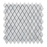 Carrara White Marble Polished 1" Diamond Mosaic Tile - American Tile Depot - Commercial and Residential (Interior & Exterior), Indoor, Outdoor, Shower, Backsplash, Bathroom, Kitchen, Deck & Patio, Decorative, Floor, Wall, Ceiling, Powder Room - 1