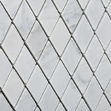 Carrara White Marble Polished 1" Diamond Mosaic Tile