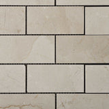 2 X 4 Crema Marfil Marble Polished Brick Mosaic Tile