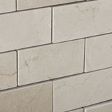 2 X 4 Crema Marfil Marble Honed Brick Mosaic Tile
