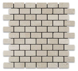 1 X 2 Crema Marfil Marble Tumbled Brick Mosaic Tile