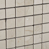 1 X 1 Crema Marfil Marble Honed Mosaic Tile