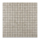 1 X 1 Crema Marfil Marble Polished Mosaic Tile - American Tile Depot - Shower, Backsplash, Bathroom, Kitchen, Deck & Patio, Decorative, Floor, Wall, Ceiling, Powder Room, Indoor, Outdoor, Commercial, Residential, Interior, Exterior