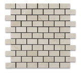 1 X 2 Crema Marfil Marble Honed Brick Mosaic Tile