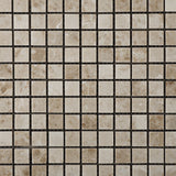 5/8 X 5/8 Cappuccino Marble Polished Mosaic Tile - American Tile Depot - Commercial and Residential (Interior & Exterior), Indoor, Outdoor, Shower, Backsplash, Bathroom, Kitchen, Deck & Patio, Decorative, Floor, Wall, Ceiling, Powder Room - 2
