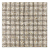 5/8 X 5/8 Cappuccino Marble Polished Mosaic Tile - American Tile Depot - Commercial and Residential (Interior & Exterior), Indoor, Outdoor, Shower, Backsplash, Bathroom, Kitchen, Deck & Patio, Decorative, Floor, Wall, Ceiling, Powder Room - 4