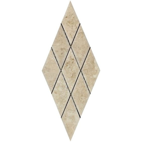 3 X 6 Cappuccino Marble Polished Diamond - Beveled Mosaic Tile