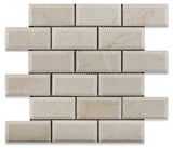 2 X 4 Crema Marfil Marble Polished & Beveled Brick Mosaic Tile