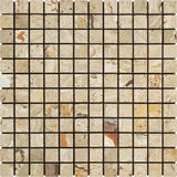 1 X 1 Valencia Travertine Tumbled Mosaic Tile