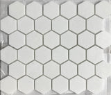 Thassos White Marble Honed 2" Hexagon Mosaic Tile