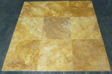 18 X 18 Gold / Yellow Travertine Filled & Honed Field Tile