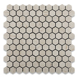 Crema Marfil Marble Polished 1" Mini Hexagon Mosaic Tile