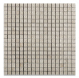 5/8 X 5/8 Crema Marfil Marble Honed Mosaic Tile
