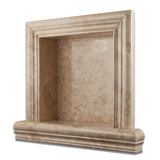 Cappuccino Marble Hand-Made Custom Shampoo Niche / Shelf - SMALL - Polished - American Tile Depot - Commercial and Residential (Interior & Exterior), Indoor, Outdoor, Shower, Backsplash, Bathroom, Kitchen, Deck & Patio, Decorative, Floor, Wall, Ceiling, Powder Room - 1