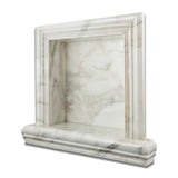 Calacatta Gold Marble Hand-Made Custom Shampoo Niche / Shelf - SMALL - Polished - American Tile Depot - Commercial and Residential (Interior & Exterior), Indoor, Outdoor, Shower, Backsplash, Bathroom, Kitchen, Deck & Patio, Decorative, Floor, Wall, Ceiling, Powder Room - 1