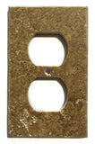 Noce Travertine Single Duplex Switch Wall Plate / Switch Plate / Cover - Honed