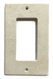 Ivory Travertine Single Rocker Switch Wall Plate / Switch Plate / Cover - Honed