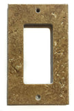 Noce Travertine Single Rocker Switch Wall Plate / Switch Plate / Cover - Honed
