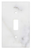 Italian Calacatta Gold Marble Single Toggle Switch Wall Plate / Switch Plate / Cover - Polished - American Tile Depot - Commercial and Residential (Interior & Exterior), Indoor, Outdoor, Shower, Backsplash, Bathroom, Kitchen, Deck & Patio, Decorative, Floor, Wall, Ceiling, Powder Room - 1