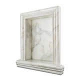 Calacatta Gold Marble Hand-Made Custom Shampoo Niche / Shelf - LARGE - Polished - American Tile Depot - Commercial and Residential (Interior & Exterior), Indoor, Outdoor, Shower, Backsplash, Bathroom, Kitchen, Deck & Patio, Decorative, Floor, Wall, Ceiling, Powder Room - 1