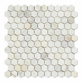 Calacatta Gold Marble Polished 1" Mini Hexagon Mosaic Tile