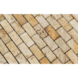 1 X 2 Valencia Travertine Tumbled Mosaic Tile