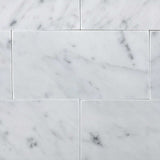 3 X 6 Carrara White Marble Polished Subway Brick Field Tile - American Tile Depot - Shower, Backsplash, Bathroom, Kitchen, Deck & Patio, Decorative, Floor, Wall, Ceiling, Powder Room, Indoor, Outdoor, Commercial, Residential, Interior, Exterior
