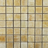 1 X 1 Honey Onyx Polished Mosaic Tile