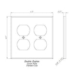 Thassos White Marble Double Duplex Switch Wall Plate / Switch Plate / Cover - Honed