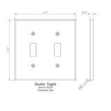 Noce Travertine Double Toggle Switch Wall Plate / Switch Plate / Cover - Honed