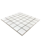 2 X 2 Full White Square Matte Porcelain Mosaic Tile
