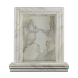 Calacatta Gold Marble Hand-Made Custom Shampoo Niche / Shelf - LARGE - Polished - American Tile Depot - Commercial and Residential (Interior & Exterior), Indoor, Outdoor, Shower, Backsplash, Bathroom, Kitchen, Deck & Patio, Decorative, Floor, Wall, Ceiling, Powder Room - 2
