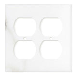 Italian Calacatta Gold Marble Double Duplex Switch Wall Plate / Switch Plate / Cover - Honed - American Tile Depot - Commercial and Residential (Interior & Exterior), Indoor, Outdoor, Shower, Backsplash, Bathroom, Kitchen, Deck & Patio, Decorative, Floor, Wall, Ceiling, Powder Room - 1