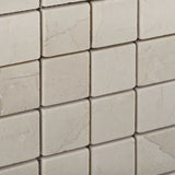 2 X 2 Crema Marfil Marble Tumbled Mosaic Tile