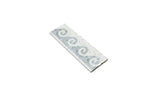 Oriental White Marble Polished Wave Border w / Blue-Gray Dots