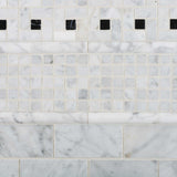 2 X 4 Carrara White Marble Honed Brick Mosaic Tile