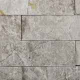 2 X 6 Tundra Gray (Atlantic Gray) Marble Split & Faced Mosaic Tile