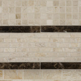 5/8 X 5/8 Crema Marfil Marble Polished Mosaic Tile