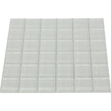 2 X 2 White Glass Mosaic Tile