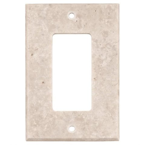 Crema Marfil Marble Single Rocker Switch Wall Plate / Switch Plate / Cover