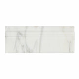 Calacatta Gold Marble Polished Baseboard Trim Molding - American Tile Depot - Commercial and Residential (Interior & Exterior), Indoor, Outdoor, Shower, Backsplash, Bathroom, Kitchen, Deck & Patio, Decorative, Floor, Wall, Ceiling, Powder Room - 2
