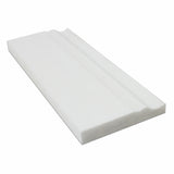 Thassos White Marble Polished Baseboard Trim Molding - American Tile Depot - Commercial and Residential (Interior & Exterior), Indoor, Outdoor, Shower, Backsplash, Bathroom, Kitchen, Deck & Patio, Decorative, Floor, Wall, Ceiling, Powder Room - 1