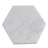 Carrara White Marble Honed 6" Hexagon Tile