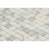 Calacatta Gold Marble Honed 1" Diamond Mosaic Tile - American Tile Depot - Commercial and Residential (Interior & Exterior), Indoor, Outdoor, Shower, Backsplash, Bathroom, Kitchen, Deck & Patio, Decorative, Floor, Wall, Ceiling, Powder Room - 2